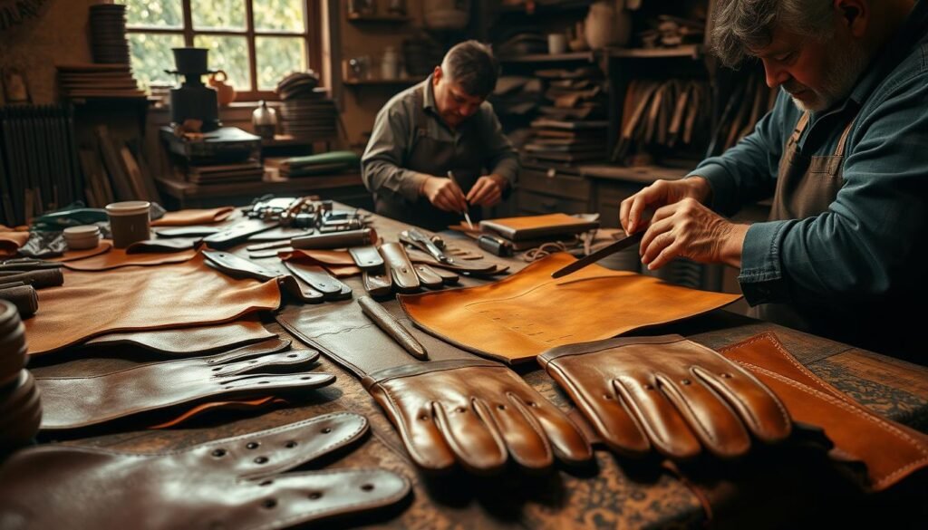 leather gloves making process