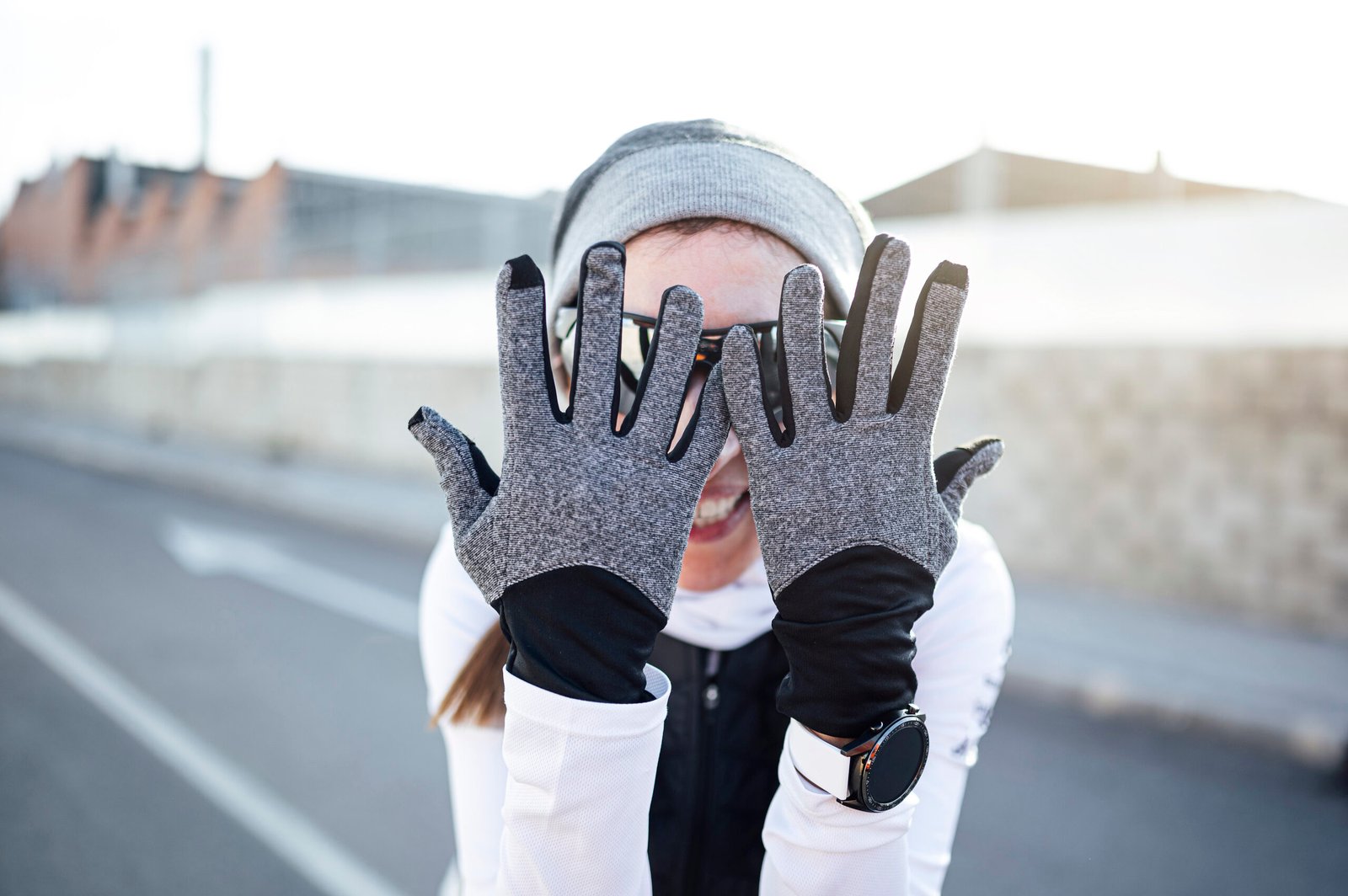 Winter athlete preparing for activity